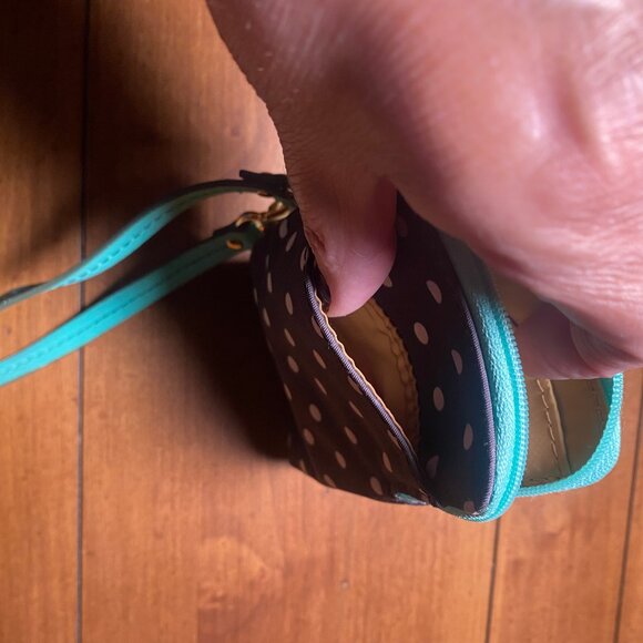 Women's Fossil Nylon Wristlet Pouch Holds Small Phone, Keys, Cash or Cards - Picture 6 of 10